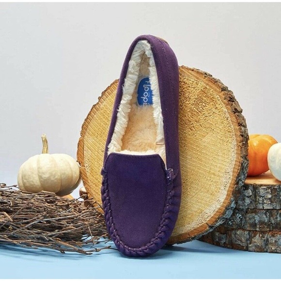 Floopi Fur Lined Moccasin Purple - Picture 5 of 5